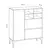 Hanah Home Komoda Ewa 100x125x35cm Hrast