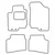 Textile car mats Kia Ceed 2007-2012 (2+1 fixation)