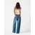 MANGO Top  svetlo modra / zelena / off-bela
