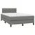 Vidaxl Box spring postelja z vzmetnico temno siva 120x200 cm blago