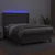 Vidaxl Box spring postelja z vzmetnico LED siva 140x200cm umetno usnje