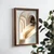 WallXpert uramljena MDF slika NAL184-70, bele zavojite stepenice ispod lukova, 50 x 70 cm
