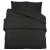 Komplet posteljine crna 220 x 240 cm od pamuka