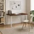 vidaXL 140 x 70 x 75 cm Masiven les akacije Temno rjava in bela