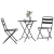 Bistro set za vrt 3 pcs Antracit Čelik