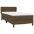 Vidaxl Box spring postelja z vzmetnico temno rjava 80x200 cm blago