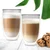 shumee 2x dvostenski termo kozarec za kavo, čaj, latte in druge pijače 460 ml