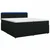 vidaXL Postelja boxspring z vzmetnico Črna 200 x 200 cm Blago