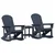 Set lounge namještaja za vrt 3 pcs Mornarsko plava HDPE