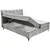 MID.YOU POSTELJA Z VZMETNICO 182 cm  x 210 cm , tekstil, leseni material siva