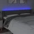 Vidaxl vidaXL Vzglavje postelje z LED diodo temno sivo 203x16x78/88 cm blago