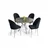 Hanah Home Trpezarijski set, 5 komada, Teget