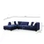 Atelier del Sofa Ugaona garnitura Boston, 300x186 cm, Plava