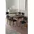 HANAH HOME Rasklopivi trpezarijski sto i stolice (7 delova) Exve Baroque Anthracite