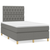 vidaXL Box spring postelja z vzmetnico temno siva 120x200 cm blago