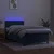 Vidaxl Box spring postelja z vzmetnico LED temno modra 90x190 cm žamet