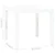 Vidaxl Vrtna miza bela 78x78x72 cm plastika