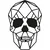 Atelier Del Sofa Zidna dekoracija Skull, 35x50 cm, 1.5 mm, Crna