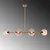 Opviq Luster Benek-15-14483, 103x40x74cm, IP20, Zlatno-roze boje