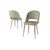 Hanah Home set trpezarijskih stolica Pane 8 kom, krem tkanina Babyface, hromirane metalne noge