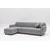 Atelier del Sofa Ugaona garnitura Eddy 162x273cm, Svetlosiva