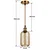 BRILAGI-LED Luster na sajli RETRO GLASS 1xE27/60W/230V prečnik 14 cm zlatni/duvanski braon