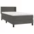 Greatstore Box spring postelja z vzmetnico temno siv 90x190 cm žamet