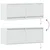 Zidni TV ormarić s LED svjetlima bijeli 100 x 31 x 38 cm
