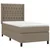 Vidaxl Box spring postelja z vzmetnico LED taupe 90x190 cm blago