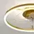 Brilagi - LED prigušiva plafonski ventilator LED/66W/230V 55 cm bela/zlatna + daljinski upravljač
