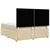 Vidaxl Box spring postelja z vzmetnico krem 180x200 cm blago