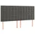 Vidaxl Box spring postelja z vzmetnico temno siva 160x200 cm žamet