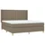Vidaxl Box spring postelja z vzmetnico taupe 160x200 cm blago