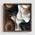 WallXpert set uramljenih MDF slika DOS080-33, apstraktni talasi u crnoj, beloj i braon boji, 2 x 34 x 34 cm