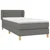 Vidaxl Box spring postelja z vzmetnico temno siva 90x190 cm blago