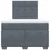 Vidaxl Box spring postelja z vzmetnico temno siva 120x200 cm žamet