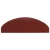 Prostirke za stepenice, samoljepljive, 5 kom, 65x21x4 cm, bordo crvene, poluokrugle, velike