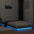 Okvir za krevet s LED svjetlima boja hrasta 90 x 200 cm drveni