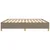 Vidaxl Posteljni okvir brez vzmetnice taupe 200x200 cm blago