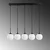 Opviq Luster Orbital-15-14021, 80x15x115cm, IP20, Crno-beli