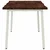 vidaXL 90 x 55 x 75 cm Masiven les akacije Temno rjava in bela