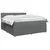 vidaXL Postelja boxspring z vzmetnico Temno siva 160 x 200 cm Blago