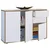 MID.YOU Komoda Salia B110, Bela, Barva Hrasta