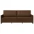 vidaXL 3-sedna sofa Rjava 220 x 81 x 82 cm Umetni velur