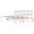 vidaXL Posteljni okvir s headboardom Bela 150x200 cm iz trdega lesa bor