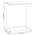 Vidaxl Stranska mizica s kolesi bela 55x35x70 cm konstruiran les