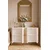 Hanah Home komoda Slim 120, 120 cm, bela / travertin