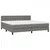 Vidaxl Box spring postelja z vzmetnico LED temno siva 200x200 cm blago