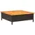 Vrtni stol crni 70 x 70 x 25 cm od ratana i bagremovog drva