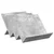Polica za časopise s policom Betonska siva 53 x 40 x 28,5 cm